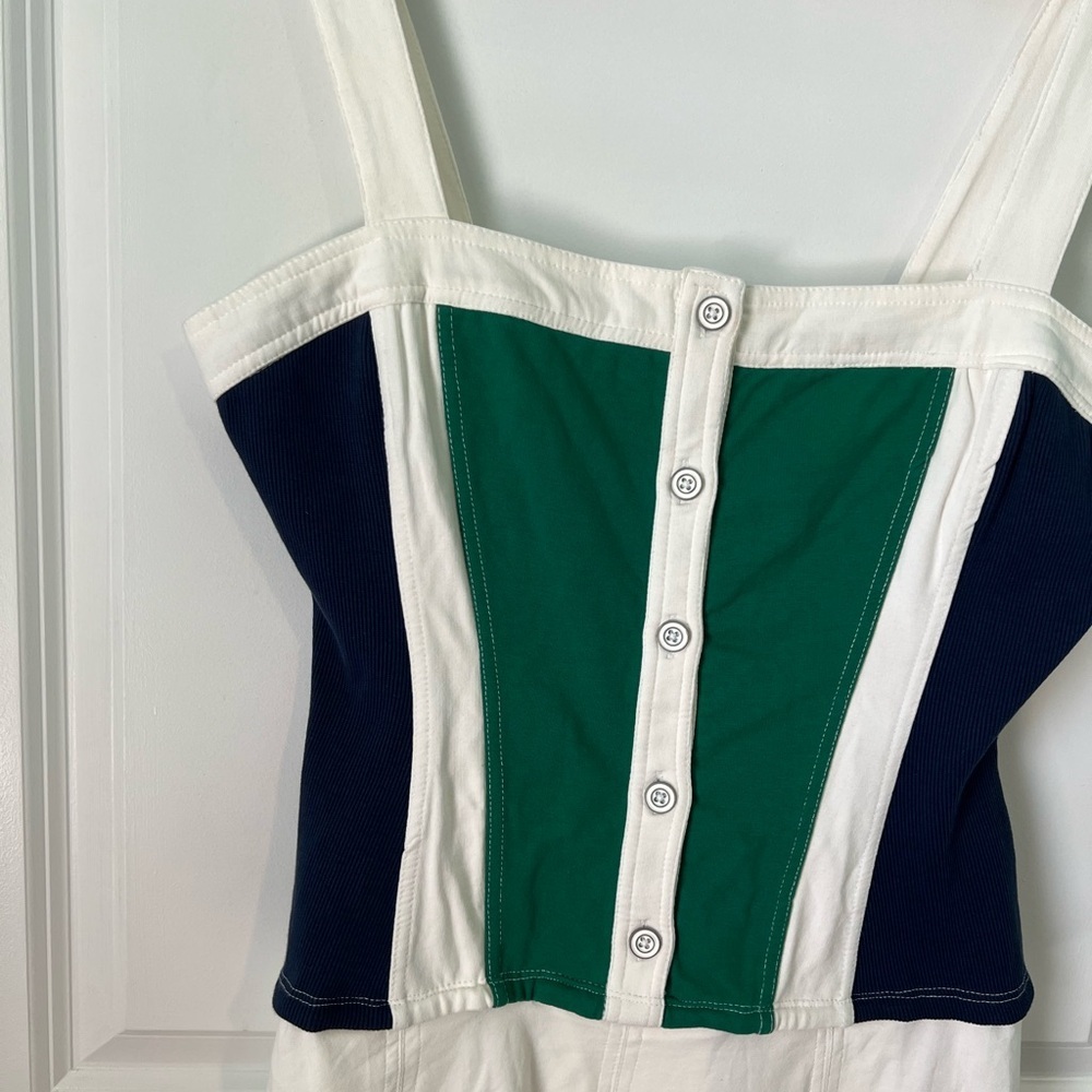 Daily Practice by Anthropologie Sleeveless Pleated Mini Dress XL Pickle Ball - Picture 7 of 10